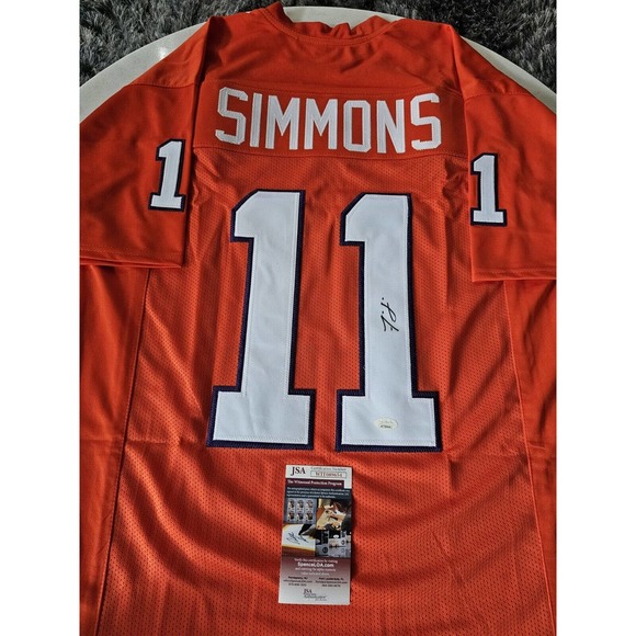Isaiah Simmons Autographed/Signed Jersey JSA COA Clemson Tigers - Picture 1 of 8